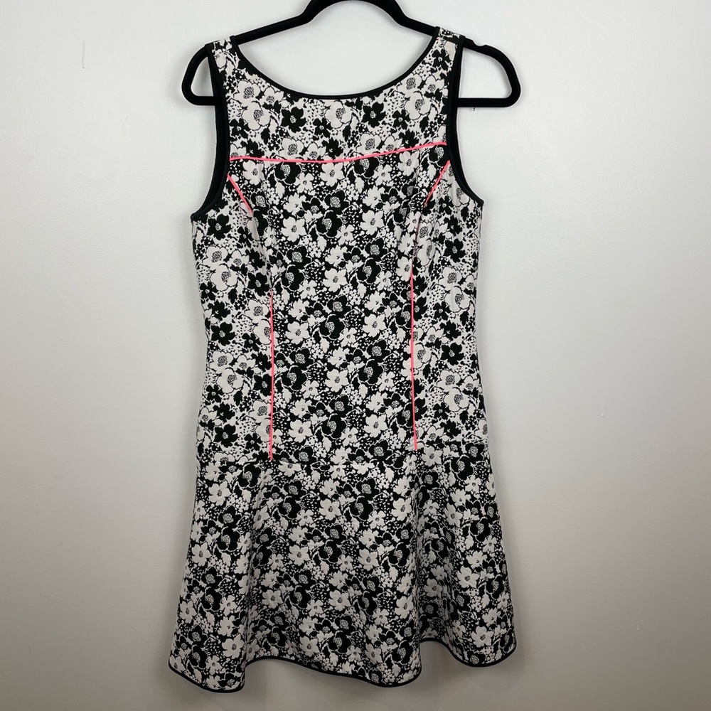 Banana Republic A Line DressBlack & White Floral Pink Lined Sleeveless Zip Up 8